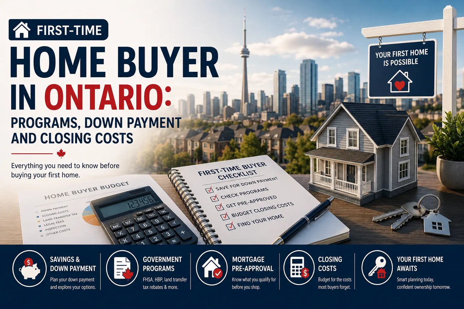 First-Time Home Buyer in Ontario: Programs, Down Payment and Closing Costs